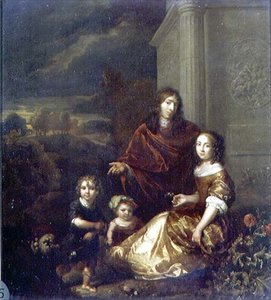 Kunstnerens Familie af Caspar Netscher