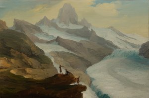 Udsigt fra Bänisegg over Nedre Grindelwald-gletsjeren. 1778