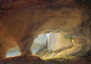 Udsigt fra Beatus-grotten ved Thun-søen, 1776
