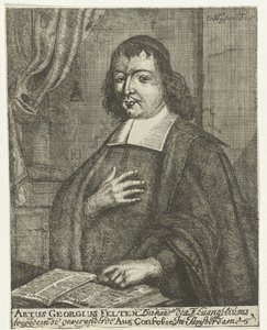 Portræt af Artus Georg Velten af Caspar van Huysum