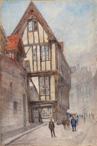 Gammelt hus i Rouen, 1932. af Cass Gilbert