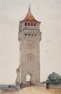Pont Valentre, Cahors, 1926. af Cass Gilbert