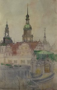 Zwinger Towers, Dresden, 1898.