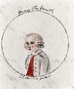 Henrik IV, ca. 1790 (pen & blæk og wc på papir) af Cassandra Austen