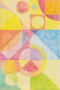 Farverig abstrakt geometri af Catalina Somolinos