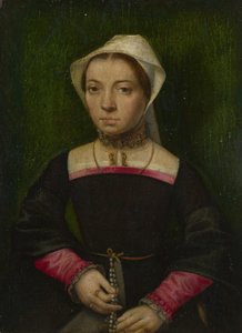 En dame med en rosenkrans, ca. 1550 af Catharina van Hemessen