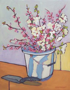 Bucket of Spring, 2023 (olie på lærred) af Catherine J Martzloff