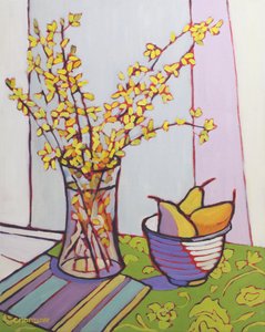 Collecting Forsythia, 2023 (olie på lærred)