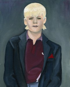 Skinhead Girl, 2005 (olie på lærredsplade)
