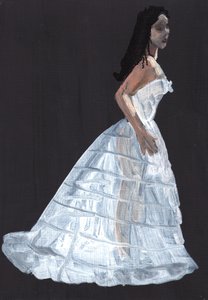 Susannah, 2011 (olie på papir) af Cathy Lomax