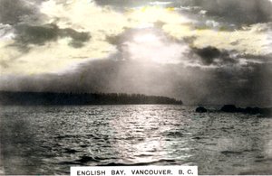 Solnedgang over English Bay, Vancouver, British Columbia, Canada, c1920