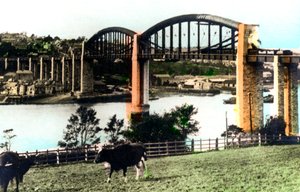 Royal Albert Bridge, Saltash, Cornwall, 1926.