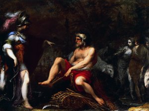 Erminia blandt hyrderne, af Francisco Montelatici kendt som Cecco Bravo (1601-1661), olie på lærred