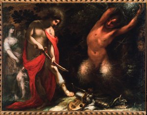 Apollo og Marsyas (olie på lærred).