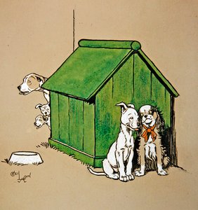Frieri (pen & blæk med akvarel på tonet papir) af Cecil Charles Windsor Aldin