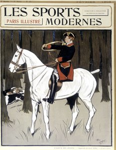 Jagt (en mand til hest, der opmuntrer hunde) Forside "" Modern Sports"" 02/1906 af Cecil Charles Windsor Aldin