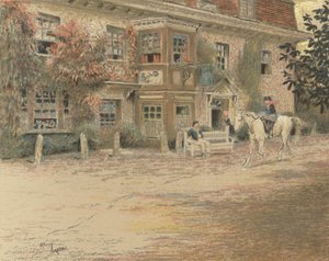 The Anchor Inn, Liphook af Cecil Charles Windsor Aldin