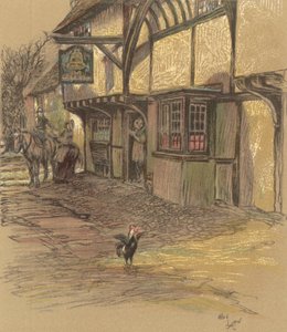 The Bell Inn, Waltham St. Lawrence af Cecil Charles Windsor Aldin