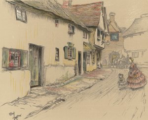 The George Inn, Dorchester af Cecil Charles Windsor Aldin