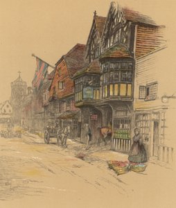 The George Inn, Salisbury af Cecil Charles Windsor Aldin