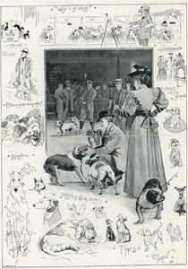 Kennelklubbens udstilling af hunde på Crystal Palace af Cecil Charles Windsor Aldin