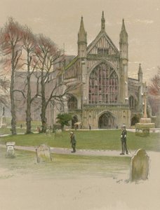 Winchester katedral af Cecil Charles Windsor Aldin