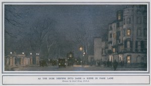Mens skumringen bliver mørkere - en scene i Park Lane