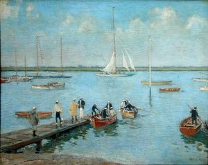 Boat Sailors (olie på lærred)