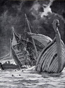 Tabet af det hvide skib i 1120, illustration fra 