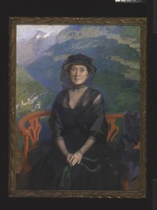 Portræt af fru Addison C. Harris (olie på lærred) af Cecilia Beaux