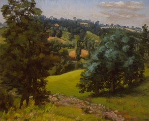 Landskab ved Hadleigh (olie på lærred)