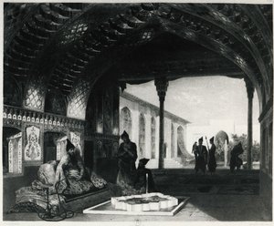 Spejlsalen i Palace of the Sardar of Yerevan, af Celestin Francois Nanteuil (1813-1873), Armenien