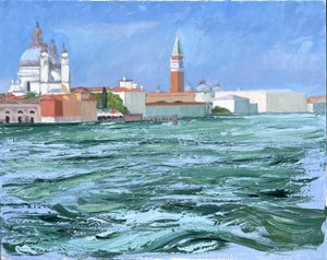 Invisible City, 2025 (olie på lærred) af Celia Montague