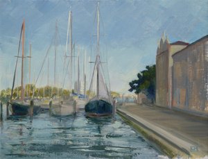 Marina S. Giorgio Maggiore 3 (olie på lærred) af Celia Montague