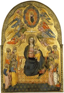 Ydmyghedens Jomfru med den Hellige Fader, Helligånden og de tolv apostle af Cenni di Francesco di ser Cenni