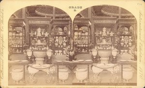 Udsigt over den kinesiske domstol, hovedbygningen, Centennial Exhibition, Philadelphia af Centennial Photographic Co.