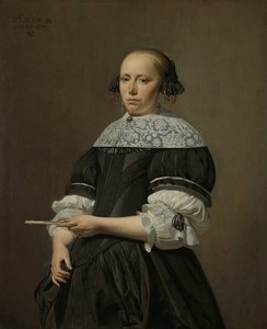 Portræt af Elisabeth van Kessel, 1671 af Cesar Boetius van Everdingen