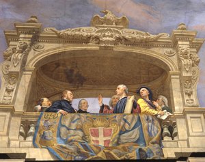 Macchiavelli, A. Gentili, Pier Capponi og Cavour (detalje af 3433390)