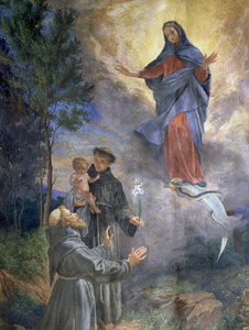 Fremkomsten af den ubesmittede undfangelse for den hellige Frans af Assisi og den hellige Antonius af Padova