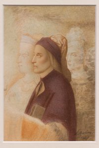 Portræt af Dante, af Cesare Mussini, ca. 1844 (akvarel på karton) af Cesare Mussini