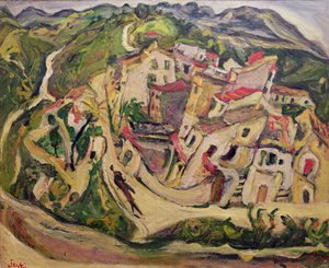 Huse i Cagnes, 1923 af Chaim Soutine
