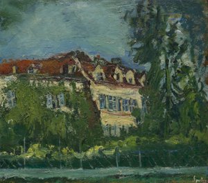 Landskab med hus, ca. 1934