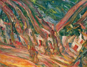 Platantræer ved Ceret; Les planes a Ceret, ca. 1920 af Chaim Soutine