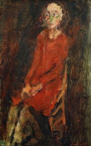 Ung kvinde i rødt; Ung kvinde i rødt, 1928 af Chaim Soutine