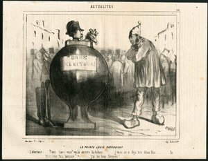 Le Charivari, satirisk i B&W af Amédée de Noé