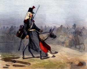 Disse arabere: det er svært, at de ikke vil efterlade os alene hjemme - i "A la guerre comme à la guerre"" af Cham, deb. 19. århundrede
