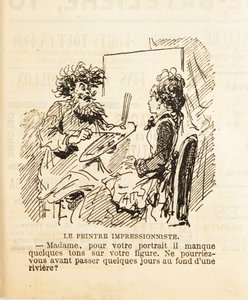 Frue, til dit portræt mangler der et par toner i dit ansigt..., 1877.