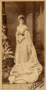 Elisabeth Fiodorovna de Russie (Elisabeth de Hesse Darmstadt) (1864-1918) - Portræt af storhertuginde Elizaveta Fyodorovna (1864-1918), prinsesse Elizabeth af Hessen og ved Rhinen, af Bergamasco, Charles (Karl) (1830-1896). Sølv gelatine fotografering af Charles Bergamasco