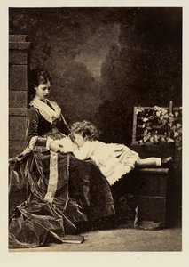 Marie Fedorovna (Dagmar af Danmark) (1847-1928) og hendes søn Tsarevich Nicolas Aleksandrovich (Nicholas II)