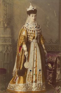 Marie Fedorovna (Maria Feodorovna ou Fiodorovna, prinsesse Dagmar de Danemark) - Portræt af kejserinde Maria Fyodorovna, prinsesse Dagmar af Danmark (1847-1928), af Bergamasco, Charles (Karl) (1830-1896). Albumin foto